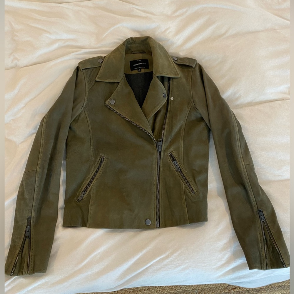 Lucky brand suede moto jacket